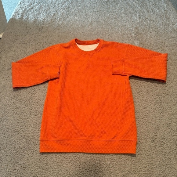 Lululemon All Yours Crew Sweatshirt Womens 6 Orange Heathered Brick Bubble Dot - Picture 1 of 8